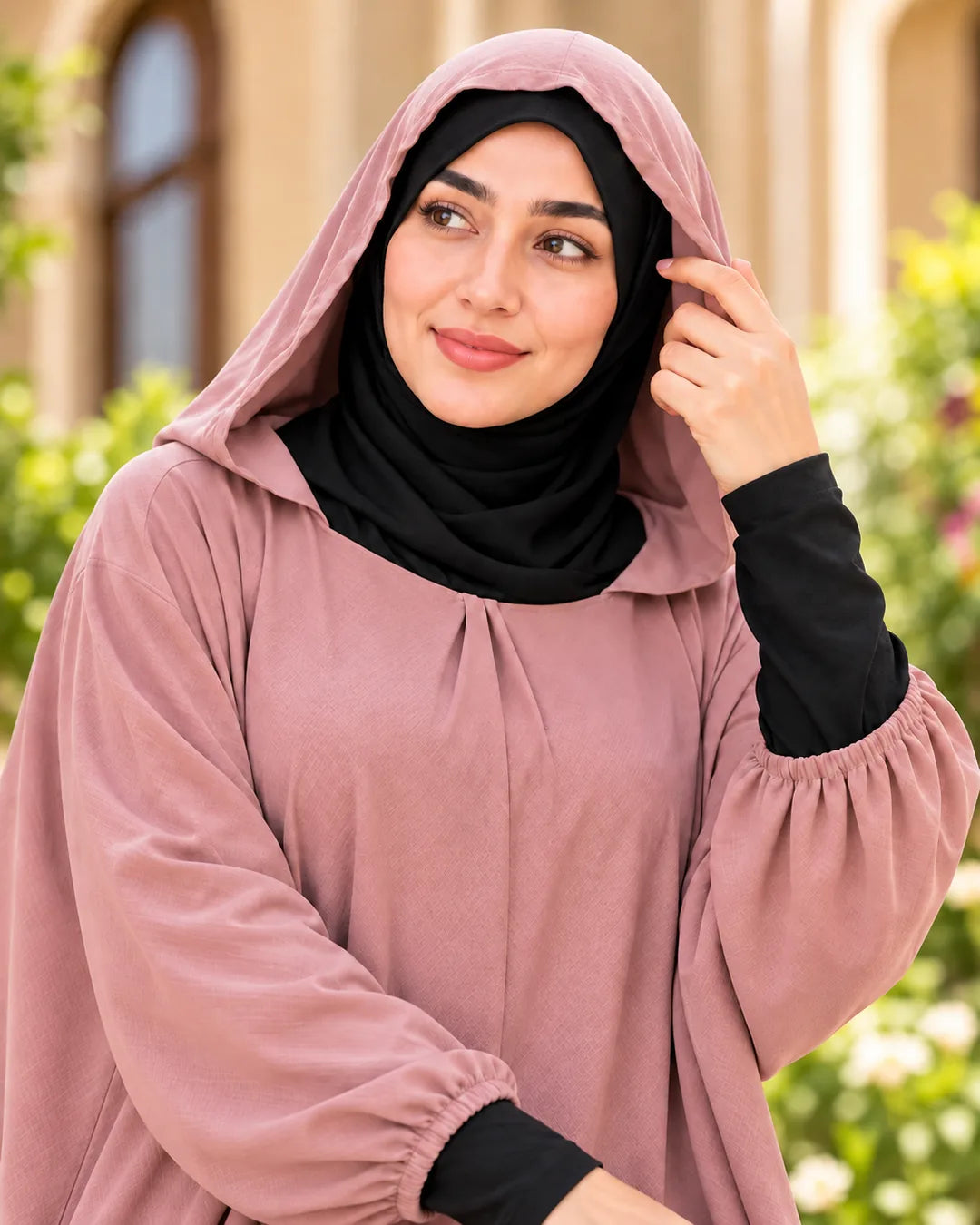 عرض توضيحي لتفاصيل طقم الخمار