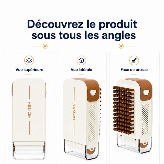 Boîte à savon 3-en-1 avec rouleau et brosse intégrée