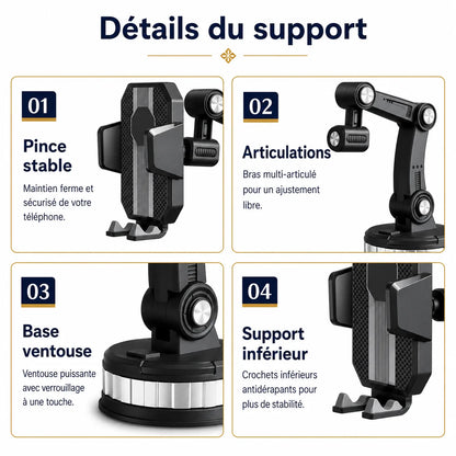 Support Téléphone Ventouse