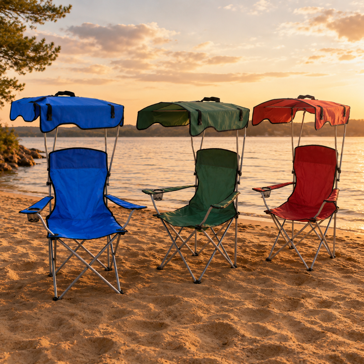 Chaise Camping Parasol