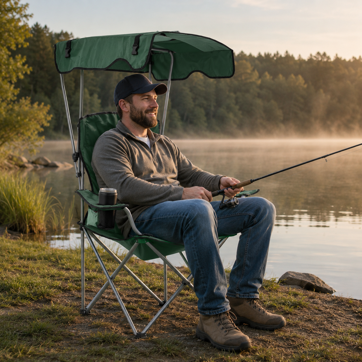 Chaise Camping Parasol