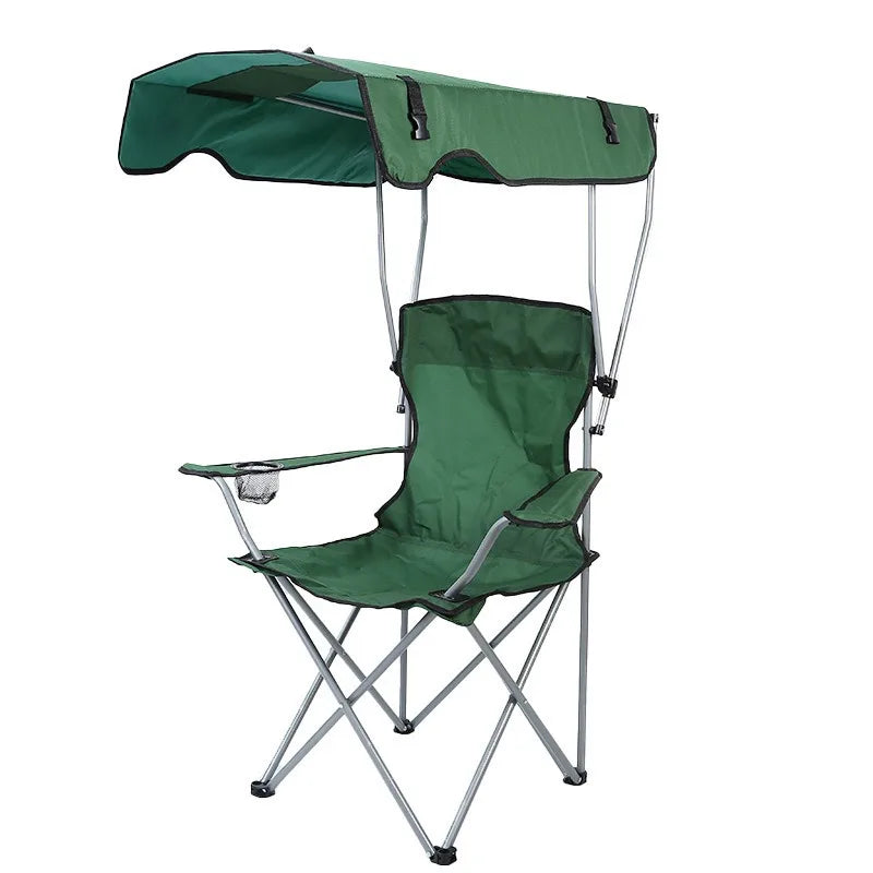 Chaise camping avec parasol intégré - vue principale