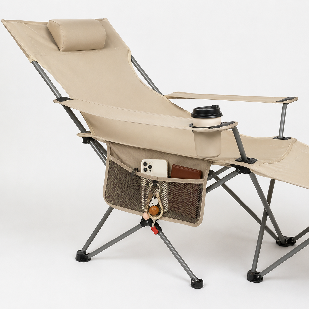 Chaise longue pliante - position inclinée