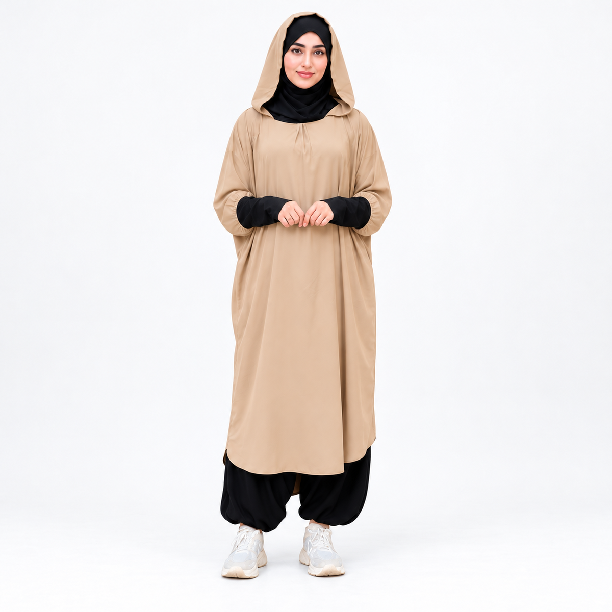 طقم خمار كريب قطعتين