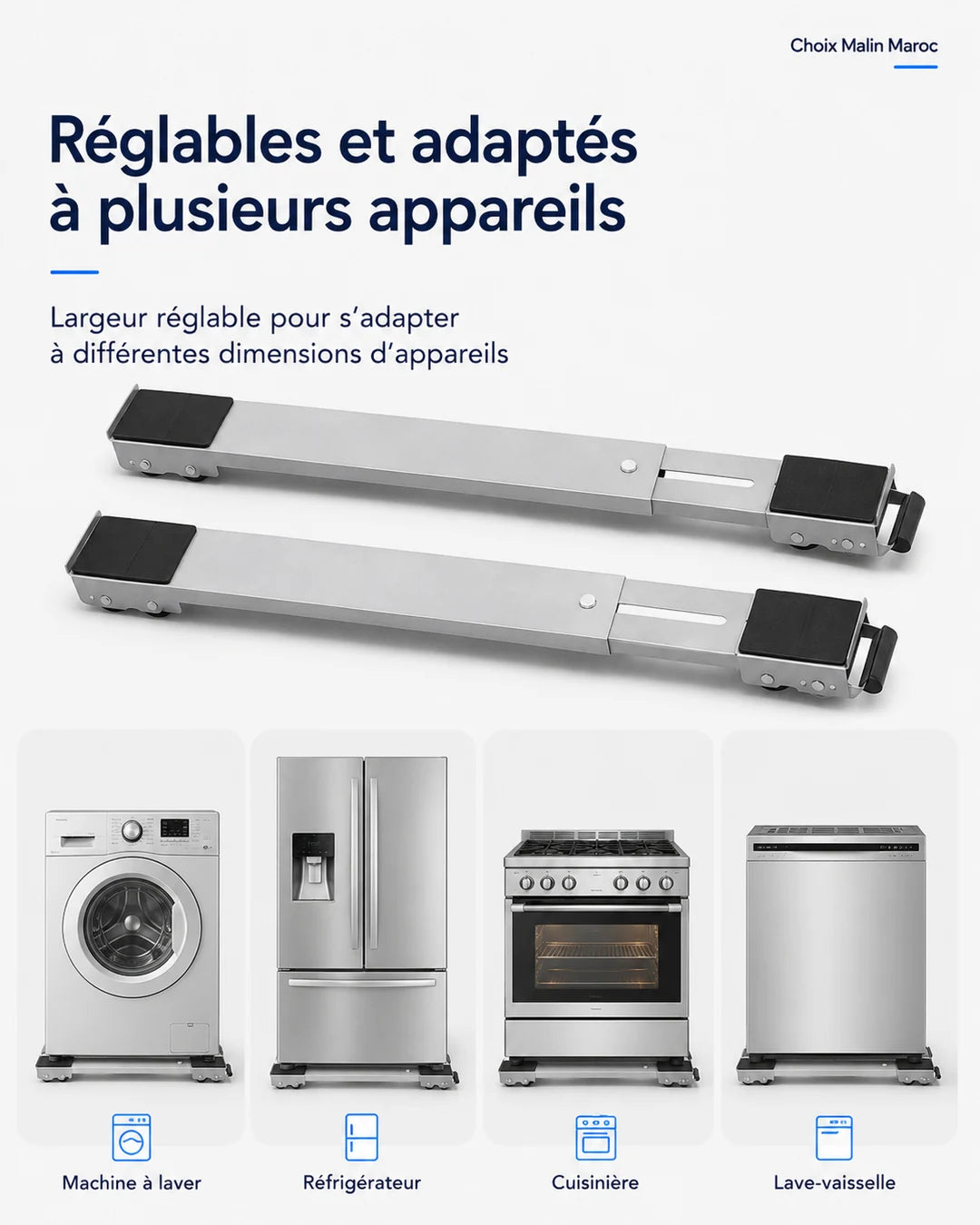 Supports réglables pour plusieurs appareils