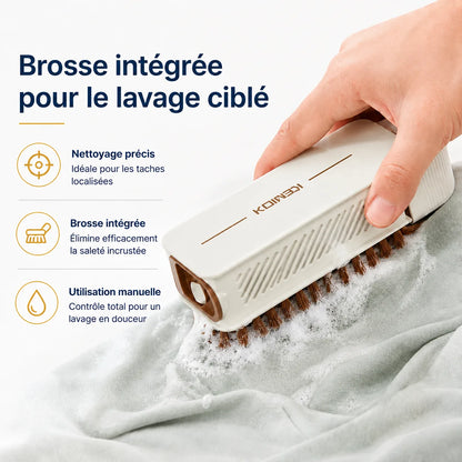 Boîte à savon 3-en-1 avec rouleau et brosse intégrée