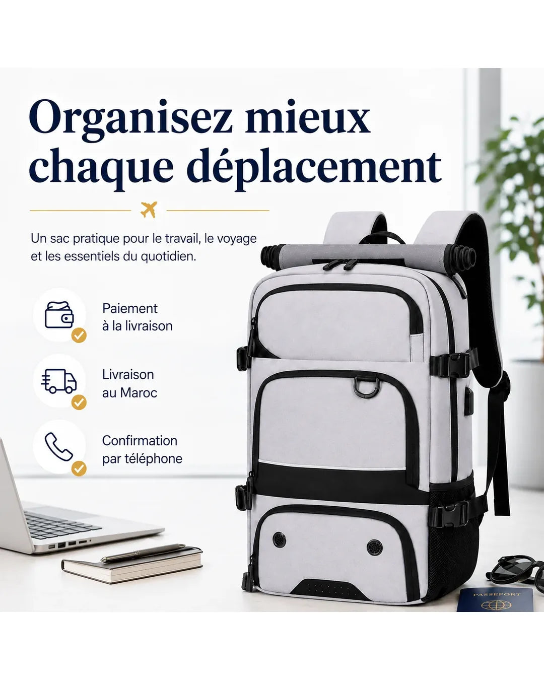 Sac P08 pour mieux organiser le travail les déplacements et le voyage