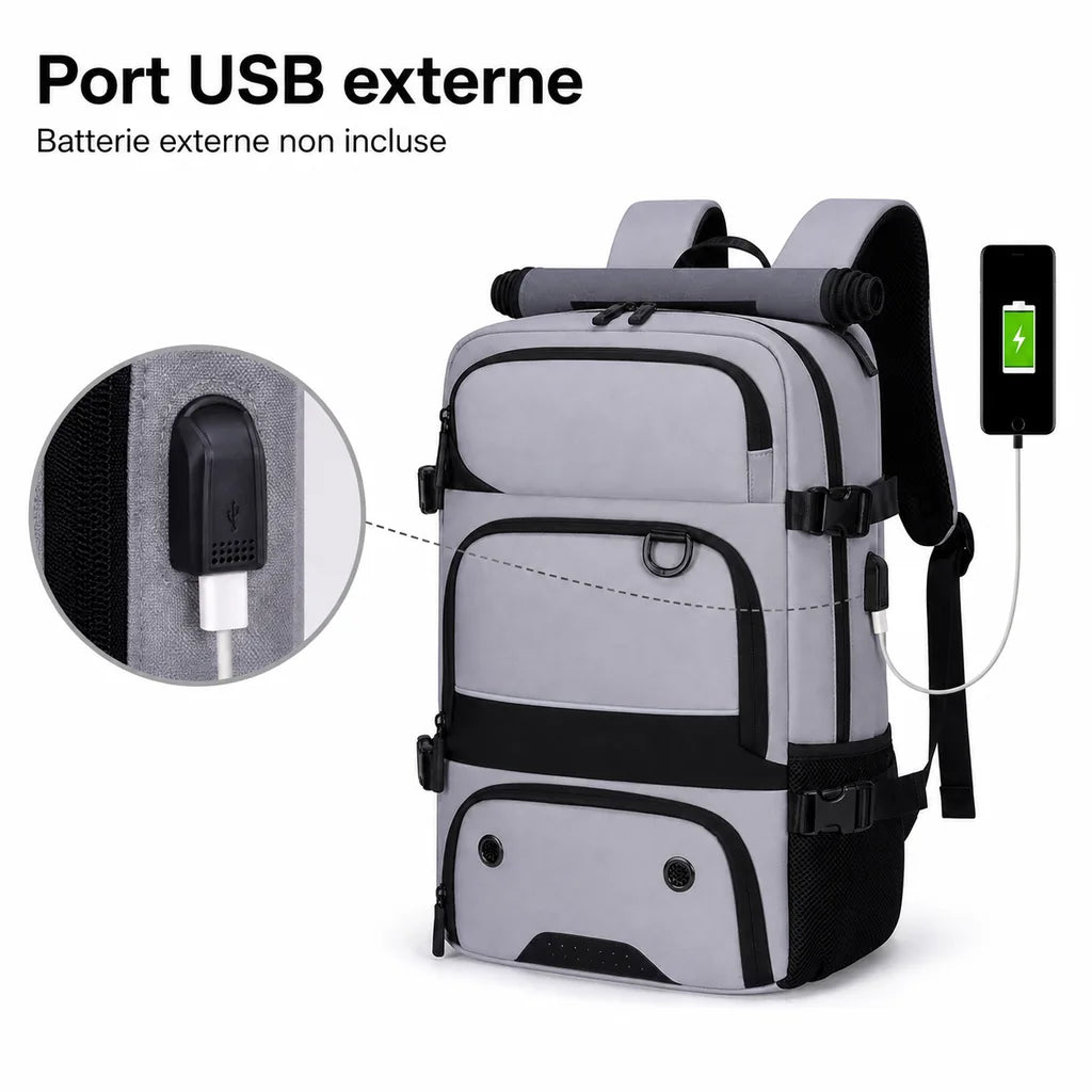 Sac à Dos PC & Voyage Extensible 30L avec Port USB – XJR002