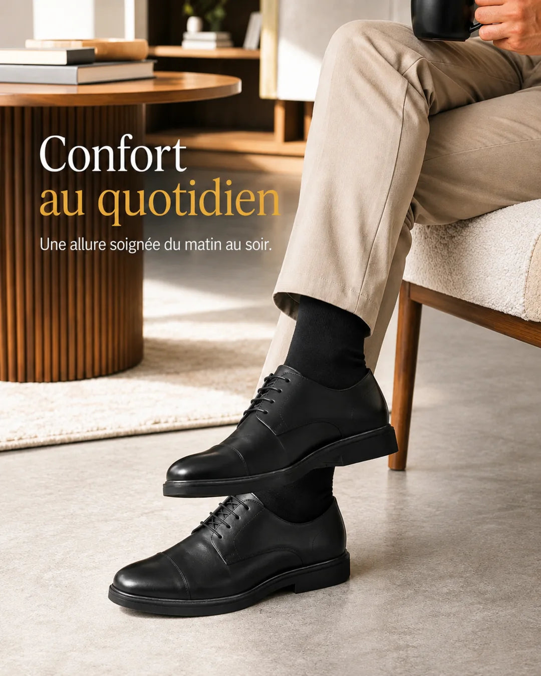 Confort de la Chaussure Cuir Élégante