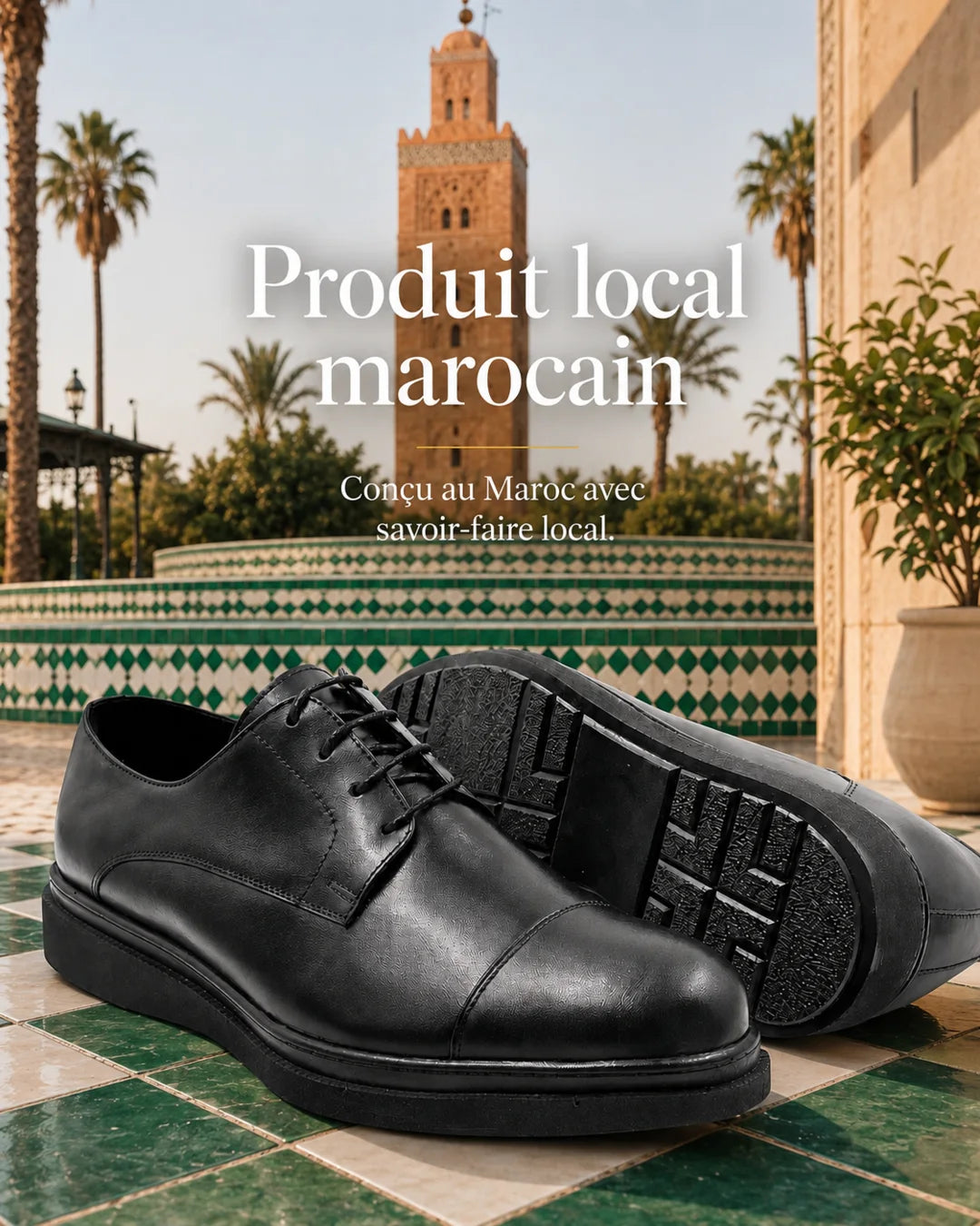 Chaussure Cuir Élégante produit local marocain