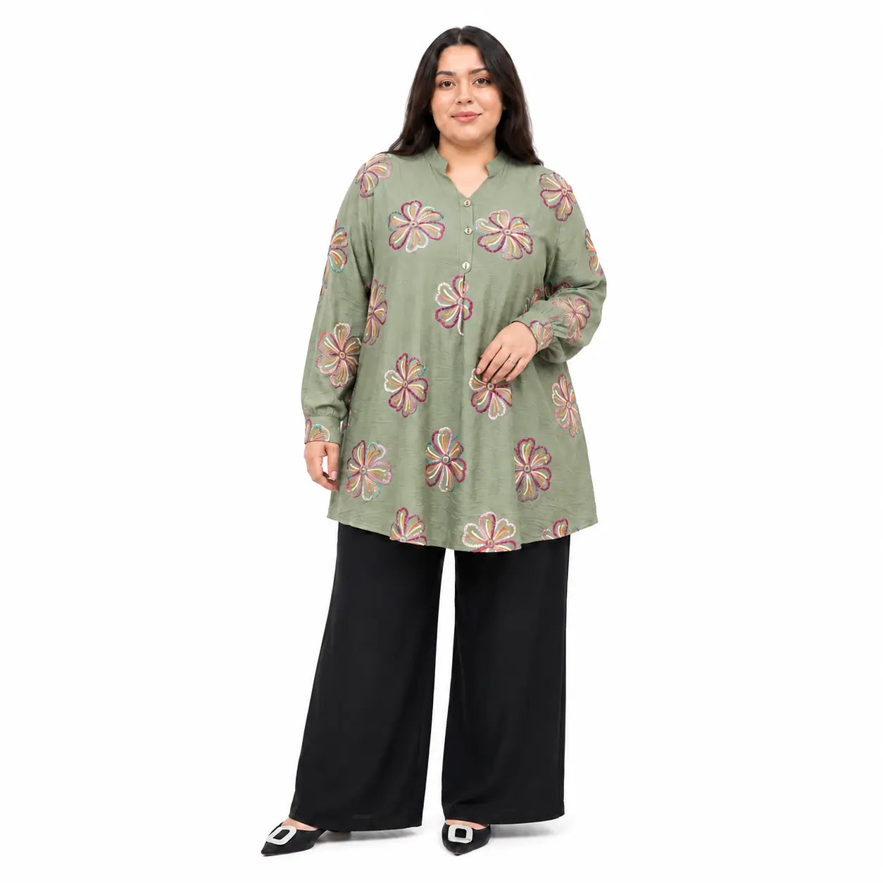 Ensemble Long Brodé