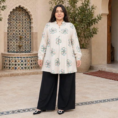 Ensemble Long Brodé