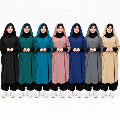 طقم خمار كريب قطعتين